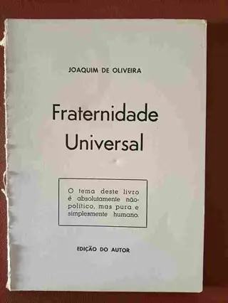 Fraternidade universal de Joaquim de Oliveira | LivrosPT
